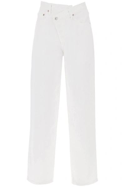 Shop Agolde Pants In White