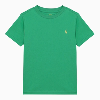 Shop Polo Ralph Lauren Green Cotton T-shirt