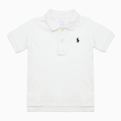 Shop Polo Ralph Lauren White Cotton Polo Shirt With Logo