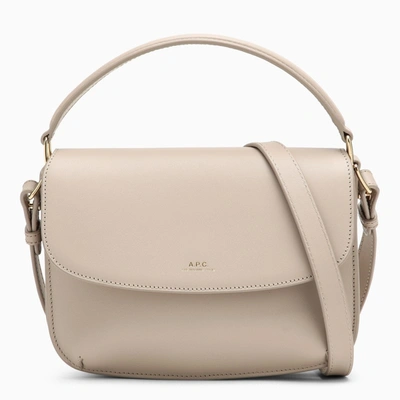 Shop Apc Sarah Grey Leather Shoulder Bag
