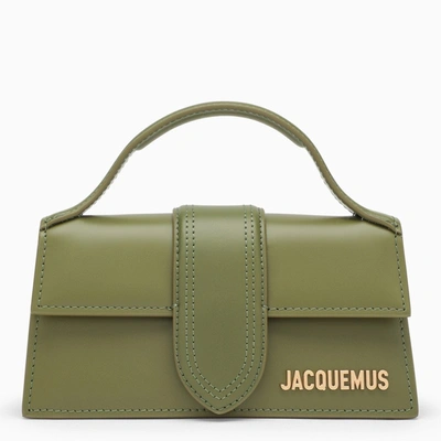 Shop Jacquemus Le Bambino Khaki-coloured Leather Bag In Beige