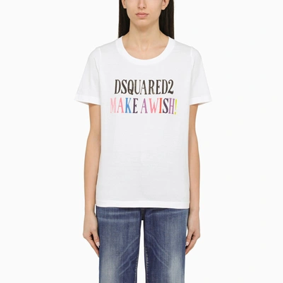 Shop Dsquared2 | White Cotton T-shirt With Logo