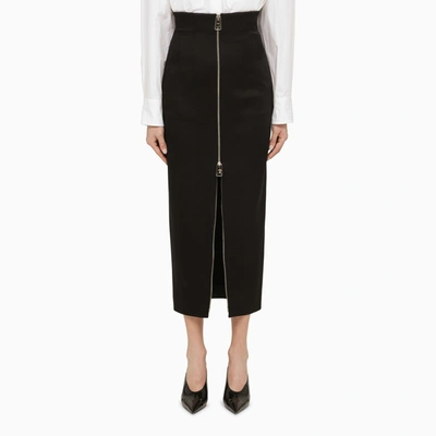 Shop Khaite | Black Ruddy Skirt With Zip