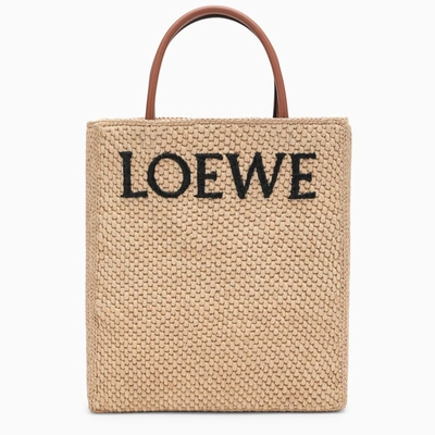 Shop Loewe | A4 Beige Straw Bag In Metal