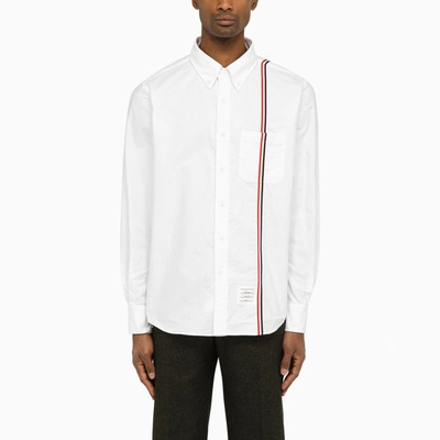 Shop Thom Browne | White Poplin Shirt With Rwb Detail