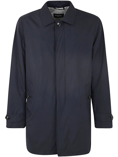 Shop Kiton Trench Clothing In Blue