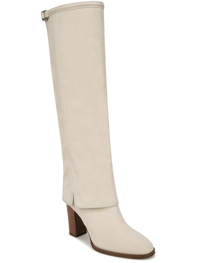 Shop Franco Sarto Informa West Womens Suede Knee-high Boots In White