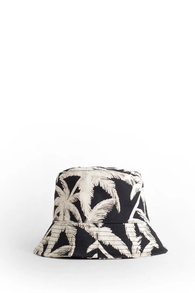 Shop Palm Angels Hats In Black&white