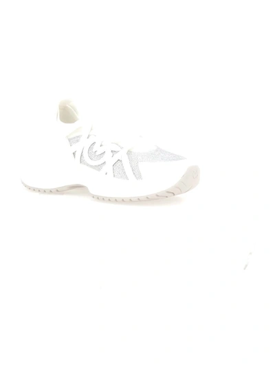 Shop Pinko Sneakers In White/crystal