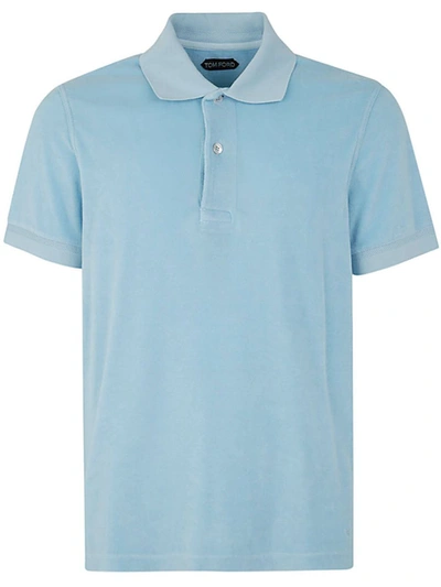 Shop Tom Ford Cut And Sewn Polo Shirt Clothing In Blue