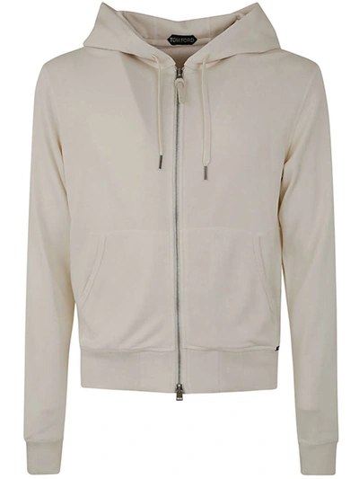 Shop Tom Ford Cut And Sewn Hood Zipper Sweatshirt Clothing In White