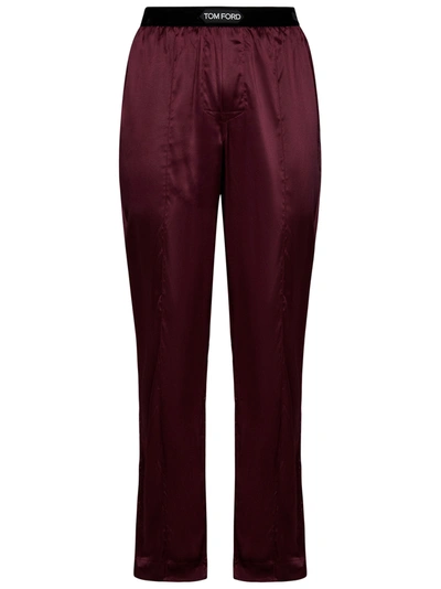 Shop Tom Ford Trousers In Viola