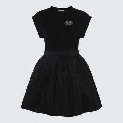 Shop Alexander Mcqueen Black Cotton Dress