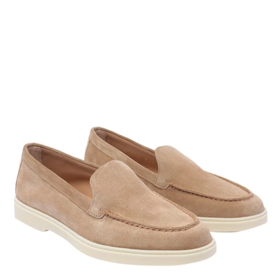 Santoni Yaltamoc Suede Slip-on Loafers In Brown