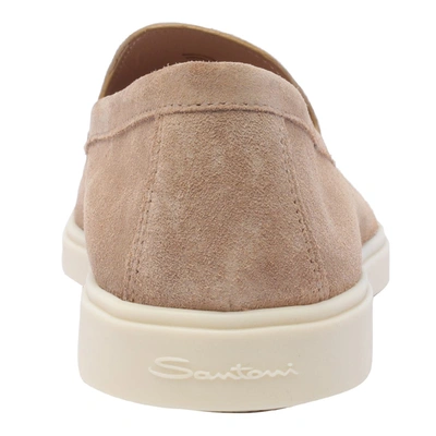 Santoni Yaltamoc Suede Slip-on Loafers In Brown