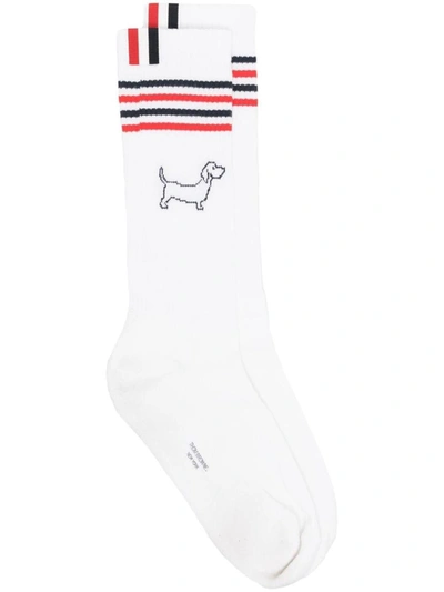 Shop Thom Browne Socks In White