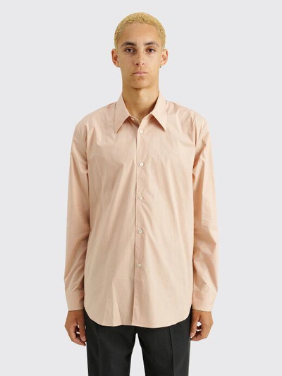 Acne Studios Long-sleeved Lapel Shirt In Aht Blush Beige