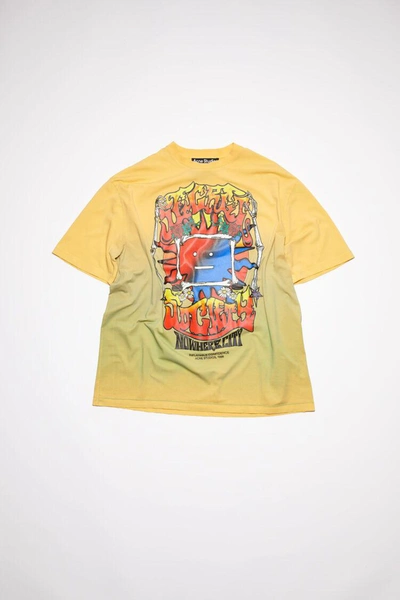 Shop Acne Studios Tshirt Clothing In Yellow & Orange