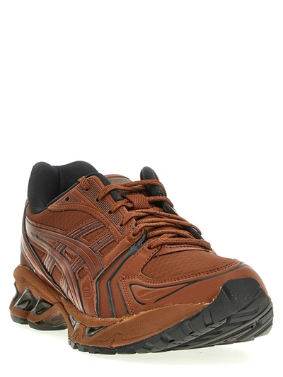 Asics Man Sneakers Rust Size 11 Textile Fibers In Orange