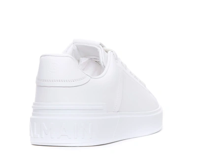 Shop Balmain Sneakers In Bianco