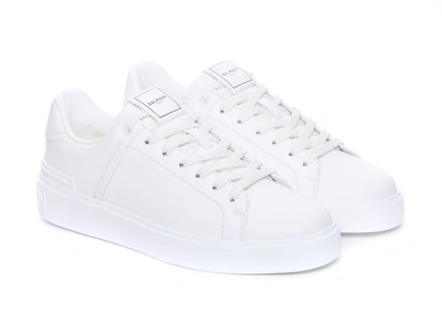 Shop Balmain Sneakers In Bianco