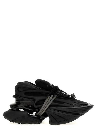 Shop Balmain 'unicorn' Sneakers In Black