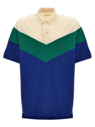 Shop Isabel Marant 'anton' Polo Shirt In Multicolor