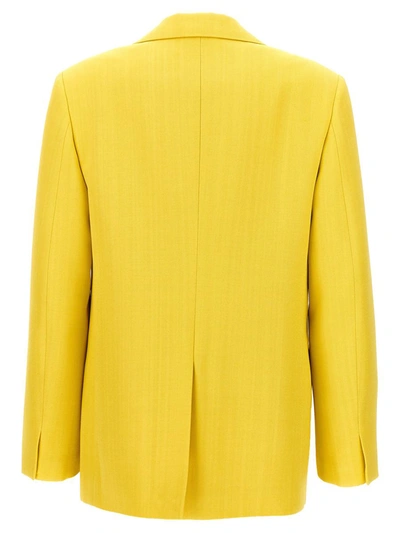 Jil Sander Tailored Blazer With Flap Pockets And Vent In Green