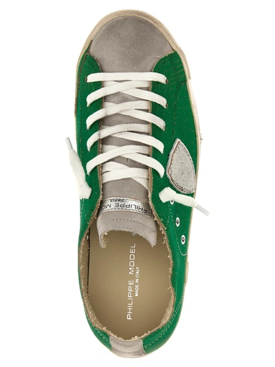 Shop Philippe Model 'prsx Low' Sneakers In Green