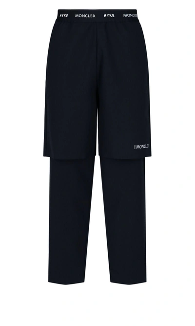 Shop Moncler N° 4 Hyke Logoed Waist Trousers In Black
