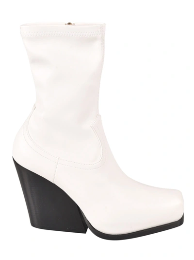 Shop Stella Mccartney Block Heel Boots In White