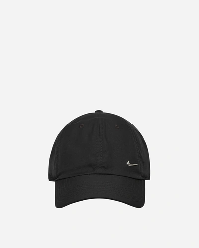 Shop Nike Dri-fit Club Metal Swoosh Cap Black In Multicolor
