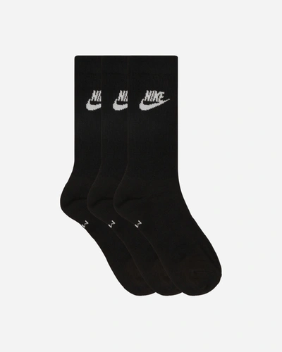 Shop Nike Sportswear Everyday Essential Crew Socks In Black