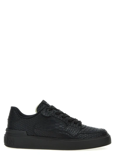 Shop Balmain 'b-court' Sneakers In Black