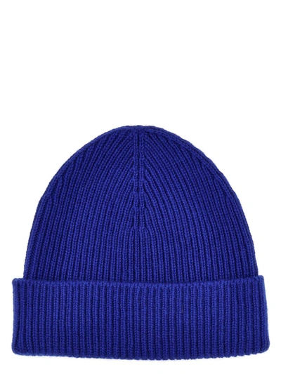 Shop Burberry 'equestrian Knight Design' Beanie In Blue