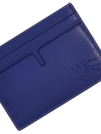 Shop Burberry 'equestrian Knight Design' Card Holder In Blue