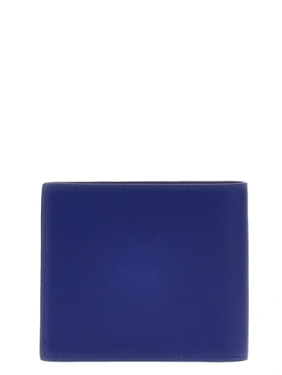 Shop Burberry 'equestrian Knight Design' Wallet In Blue
