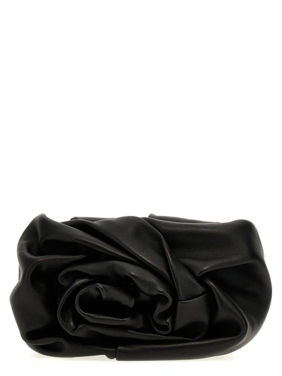Shop Burberry 'rose' Clutch In Black