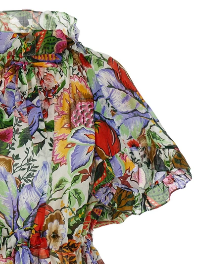 Shop Etro Floral Print Top In Multicolor
