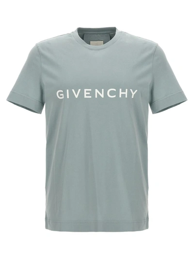 Shop Givenchy Logo Print T-shirt In Blue