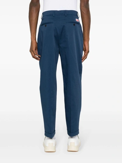 Shop Kenzo Trousers In Blue
