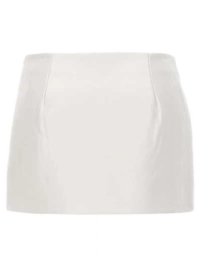 Shop Khaite 'jett' Mini Skirt In White