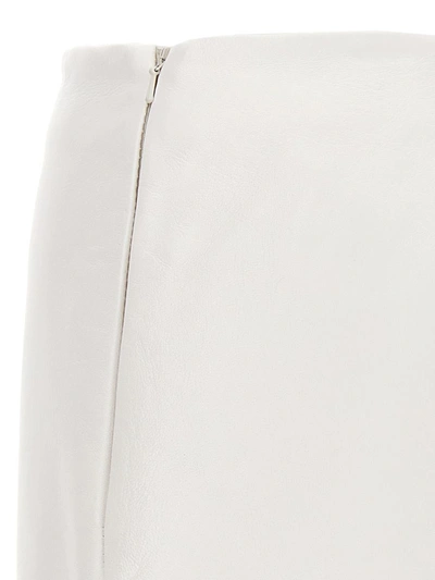 Shop Khaite 'jett' Mini Skirt In White