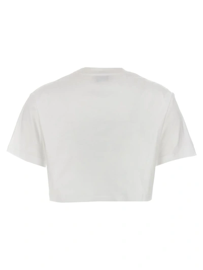 Shop Lanvin 'curb' Cropped T-shirt In White