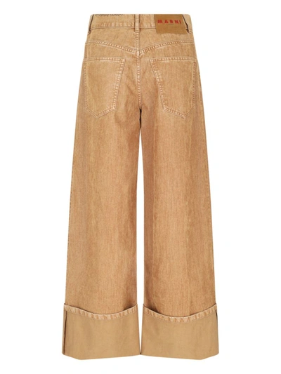 Shop Marni Trousers In Brown