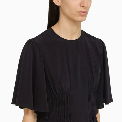 Shop Chloé Top With Draping In Blue