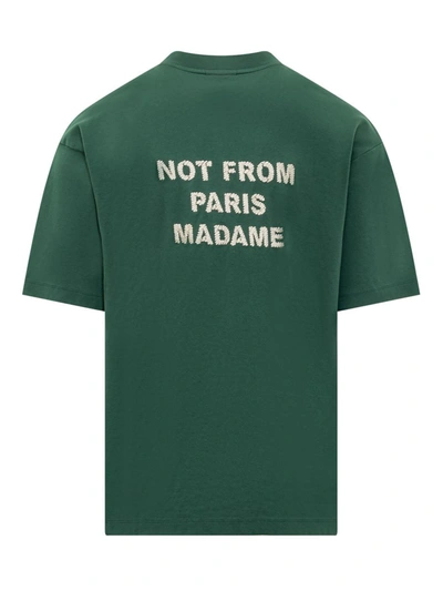 Shop Drôle De Monsieur Drole De Monsieur T-shirt Le Slogan In Green