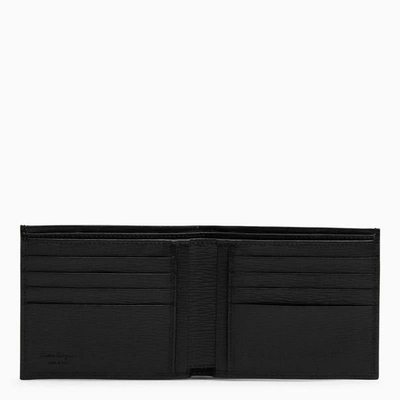 Shop Ferragamo Revival Black Wallet With Gancini Logo In Multicolor