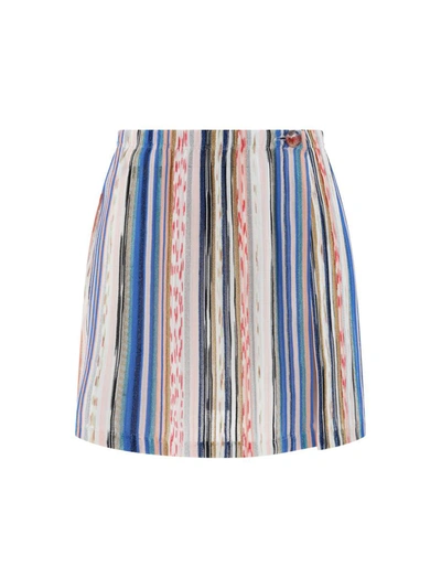 Shop Missoni Skirts In Blue Base Space Dyed