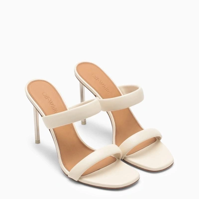 Off-white Leather Allen Sandals With Heel 11 Cm In White